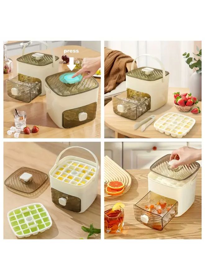Green Portable Ice Maker Machine With 48 Ice Cubes Double Layer Freezer Mold For Home Office Camping - Image 1